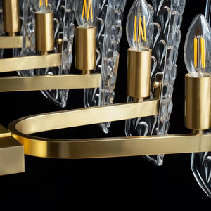 Lustre doré éclairage de plafond hôtel centre commercial salon luxe asfour lustres modernes en cristal - Product Image 5