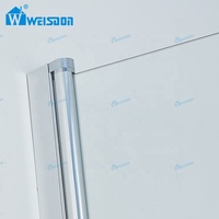 Weisdon Salle De Bains En Verre Cabine De Douche En Aluminium Écran De Douche Charnière Pivot Douche Baignoire Porte