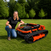 Mesin Pemotong Rumput Mini Robot Mesin Pemotong Rumput Listrik Crawler Mesin Pemotong Rumput Remote Control