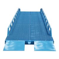 KCCL Ascenseur certifié CE ISO de haute qualité 12T 5 poutres niveleur de quai de conteneur rampe d'embarquement mobile pompe hydraulique en acier