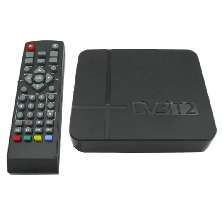 Penerima Mini terestrial HD Set Top Box DVB-T2, mendukung USB / HD.MI / MPEG4 /H.264 (colokan EU)