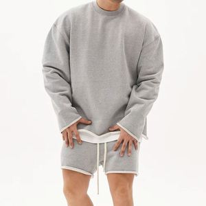 Logo personnalisé Imprimé Deux Pièces Ensemble Short à Capuche Hommes Ensemble Sweat à Capuche Oversize Ensemble Sweat à Capuche et Short pour Hommes - Product Image 5