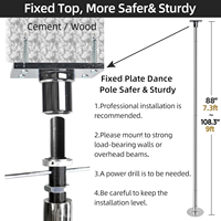 Poteaux de pole dance fixes de qualité supérieure, super sûrs et stables