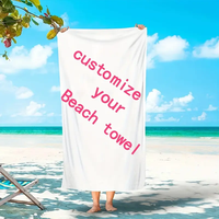 Meilleure vente Oem serviette de plage motif imprimé personnalisé taille populaire sans sable sublimation serviette de plage en microfibre vierge avec LOGO