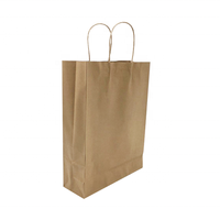 Sac en papier kraft personnalisé avec poignée Flexiloop, écologique, recyclable, impression numérique, logo, ruban noué pour l'emballage et le shopping
