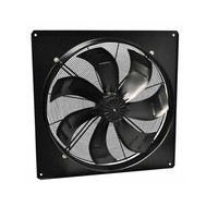 Ventilateur axial industriel carré mural en métal pour la circulation de l'air dans les grands entrepôts et usines