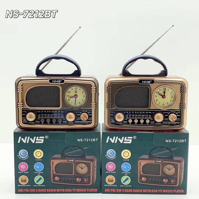 Clock Function Radio Fm Am Sw Retro Radio Dc 3v Dsp Radio NS-7212BT