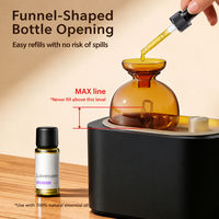 Diffuseur d'arômes Kegao sans eau, à nébulisation, en verre et bois, à double liquide, pour huiles essentielles, luxe, pour la maison