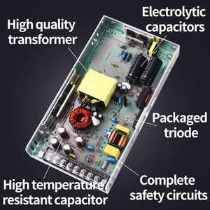 Gtric chuyển mạch cung cấp điện 3A CCTV Camera <span class=keywords><strong>AC</strong></span> <span class=keywords><strong>100</strong></span>-<span class=keywords><strong>240V</strong></span> DC 12V 24V đầu ra điện áp rộng chiếu sáng máy biến áp SMPS cung cấp điện - Product Image 3
