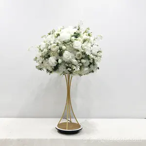 GNW Buket Bunga Anggrek Sentuhan Asli, Buket Anggrek Sutra Tengah Meja Valentine Karangan Bunga Pernikahan Bola Bunga Buatan