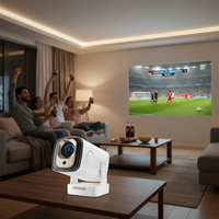Mini projecteur IHOMELIFE HY260 4K Android 11 portable à courte focale pour home cinéma, 320 lumens, lampes LED, objectif autofocus intégré
