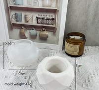 Moule en Silicone BS410 Sur Mesure pour Bougie, Pot à Fleurs, en Béton, Ciment, Résine ou Gypse, Formes Ronde, Carrée et Cylindrique