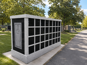 64 niches columbarium Vietnam Cemetery Garden Columbarium Grey Black <b>Stone</b> American Style Tailored Design - Product Image 1