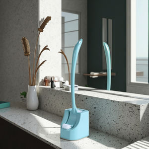 Sunshine-Cepillo de Microfibra para Limpieza de Inodoro, Escobilla de Goma con Mango Largo, Soporte de PP, Estropajo de Mano para <span class=keywords><strong>Cocina</strong></span>, Baño, Bebés - Product Image 4