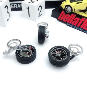 Wholesale Zinc Alloy <b>Key</b> <b>Chain</b> Wheel Rims Tyre Keychain Wheel Hub Keyring Rotatable Auto Car Tire Keychain - Product Image 3