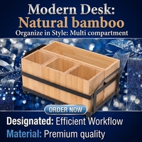 Boîte à ustensiles en bois, support de rangement pour couverts de cuisine, design en fer forgé, rangement pour couteaux, fourchettes, baguettes, organisateur de compartiments pour fournitures scolaires