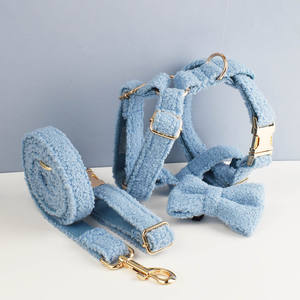 लक्जरी आरामदायक सर्दियों गर्म टेडी फ्लेक्स faux फर नरम पालतू कुत्ते का उपयोग करके पिल्ला कुत्तों के लिए कॉलर पट्टा सेट - Product Image 4