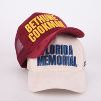 2024 su misura il tuo logo uomo maglia Gorras ricamo Patch logo 5 pannello camoscio Baseball cappello camionista ricamo personalizzato