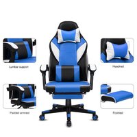 Chaise de jeu pivotante réglable avec support lombaire et appui-tête