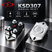 Thermostat XC KSD307 45A 250V AC, interrupteur de contrôle de température bimétallique pour équipement de chauffage électrique, interrupteur thermique