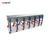 2023 Système de convoyeur à rouleaux de tuyau Système de convoyeur rétractable flexible portable Tambour à joint torique pour boîte de déchargement de charge