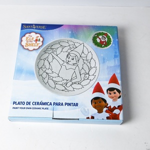 Plato <span class=keywords><strong>de</strong></span> Cerámica Blanco <span class=keywords><strong>de</strong></span> 7 Pulgadas con Pincel y Pigmento para <span class=keywords><strong>Pintura</strong></span> DIY, <span class=keywords><strong>Platos</strong></span> <span class=keywords><strong>de</strong></span> Porcelana Duraderos, Juegos <span class=keywords><strong>de</strong></span> Regalo Promocionales - Product Image 2