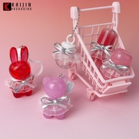 Offre Spéciale – Tubes de brillant à lèvres en plastique de 2,5 ml en forme d'ours mignon avec bouchon à vis, étiquette personnalisée, contenant d'huile à lèvres, pendentif