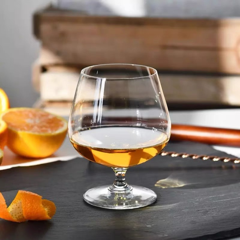 Luxury lead-free crystal wine glass for brandy glass whisky