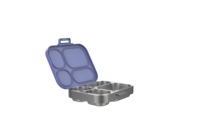 Boîte à bento pour enfants micro-ondable sans BPA de haute qualité couvercle Logo personnalisable à quatre compartiments nourriture adaptée à l'école