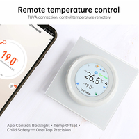Thermostat intelligent avec application Tuya/Smartlife, 8 langues, écran LCD couleur, pour les systèmes de CVC domestiques et de bureau, thermostat WiFi intelligent