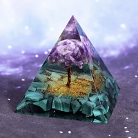 Figurines décoratives en cristal de malachite violette durable de la marque LARISSA pour la divination et la guérison, idéales pour la décoration des fêtes (vente en gros)