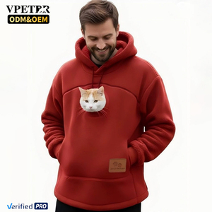 <span class=keywords><strong>Felpa</strong></span> <span class=keywords><strong>con</strong></span> Cappuccio per Amanti degli Animali Domestici, Calda e <span class=keywords><strong>con</strong></span> Tasca per <span class=keywords><strong>Gatti</strong></span> e Cani di Piccola Taglia, per Uso Quotidiano - Product Image 1