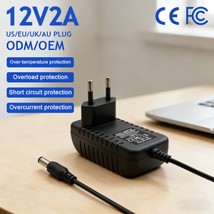 อะแดปเตอร์แปลงไฟ12V2A 100-240V 12V2000mA 24W <span class=keywords><strong>DC</strong></span> แหล่งจ่ายไฟ12V2A EU US ปลั๊กอะแดปเตอร์ CCTV - Product Image 1