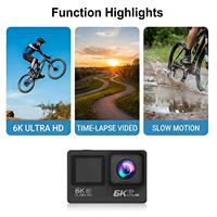 Caméra d'action Briviga à double écran 6K 30FPS avec capteur Sony IMX415 170 °   Caméra de casque sportive étanche grand angle pour le cyclisme et la plongée