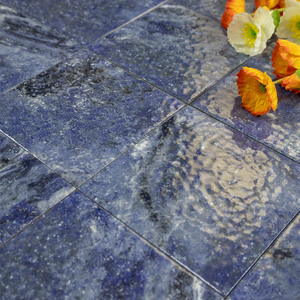 Piastrelle per Piscina in Porcellana Antiscivolo Effetto Pietra di Bali, Mosaico Liscio Opaco Blu Giove 150x150 per Esterni - Product Image 1