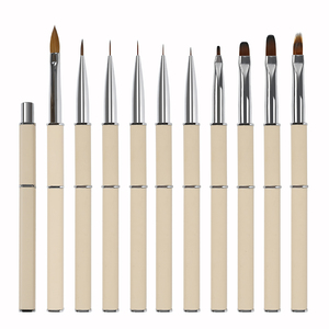BQAN diseño corto mango <span class=keywords><strong>de</strong></span> plástico pintura Gel Liner cepillo arte <span class=keywords><strong>de</strong></span> <span class=keywords><strong>uñas</strong></span> logotipo personalizado Nail Art Brush Set Kolinsky acrílico cepillo <span class=keywords><strong>de</strong></span> <span class=keywords><strong>uñas</strong></span> - Product Image 6