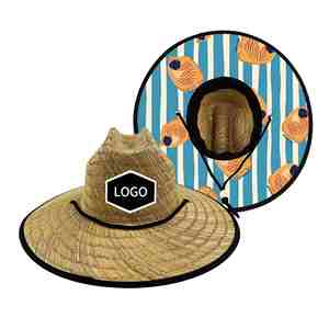 Sombrero de Paja Natural de Alta Calidad al por Mayor, Sombrero de Vaquero Flexible, Personalizado, Protección Solar Tropical, para Salvavidas, Playa, Viajes, Pesca, Esquí - Product Image 2