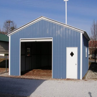 Bâtiment de garage en acier sur mesure, galvanisé à chaud, porte verrouillable, abri pour camping-car et bateau