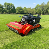 Tondeuse robotisée sur chenilles à commande à distance de 1000 mm, hybride, pour l'entretien des espaces verts municipaux et l'utilisation sur autoroutes