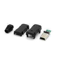 Conector Macho Mini USB 2.0 Tipo A de 10 Pines con Cubierta de Plástico para Bricolaje