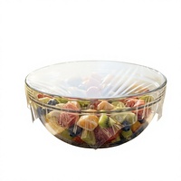 Film de plafond extensible transparent super clair à usage commercial, multi-usages, flexible, en PVC, s'adapte aux bols, assiettes et plateaux alimentaires