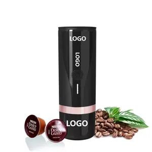 2023 HOT Food grade material 2 em 1 função mini USB cafeteira 12V máquina de café portátil para Nespresso Capsule