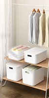 Panier de rangement empilable en plastique durable pour la maison, organisateur multifonctionnel pour cosmétiques, papeterie et articles ménagers divers