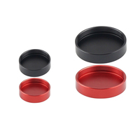 Filtro antipolvo de aluminio mecanizado CNC personalizado para ocular de teleconvertidor de telescopio, cubierta antipolvo metálica roscada
