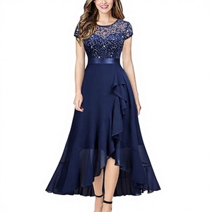 Sexy Black Chiffon Natural Waist Sleeveless Backless Asymmetrical Bow Candy-Colored Breathable Slit A-Line Evening Gown - Product Image 3