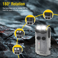 Senter Super Terang Boruit V20-1 13 Mode Cahaya 180 °   Senter LED Mini Berputar dengan Lampu UV Magnetik Hitam Putih
