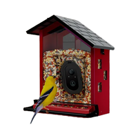 Mangeoire intelligente de 3,2 L à l'épreuve des écureuils avec détection automatique de mouvement Caméra extérieure d'observation des oiseaux sans fil WiFi