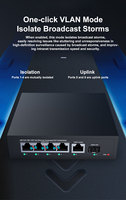 Commutateur PoE économique 65W à 6 ports 10/100/1000Mbps IEEE802.3af/at pour système de vidéosurveillance en stock