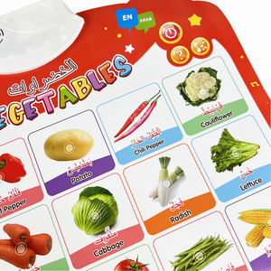 Affiche éducative bilingue <span class=keywords><strong>arabe</strong></span>-anglais sur les légumes, jouets éducatifs pour enfants apprenant l'<span class=keywords><strong>arabe</strong></span> - Product Image 6