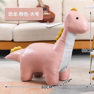Panca/Sgabello Grande in <span class=keywords><strong>Legno</strong></span> Convertibile per Bambini, Design Moderno per Camera da Letto e Hotel, a Forma di Dinosauro Animale Cartone Animato - Product Image 2